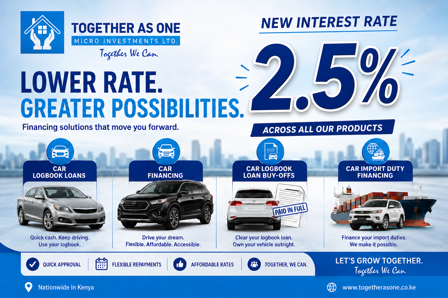 2.5% Interest Offer